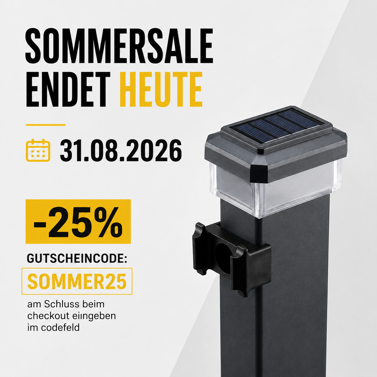 6040 Solar Zaunleuchte LED - 60X40mm