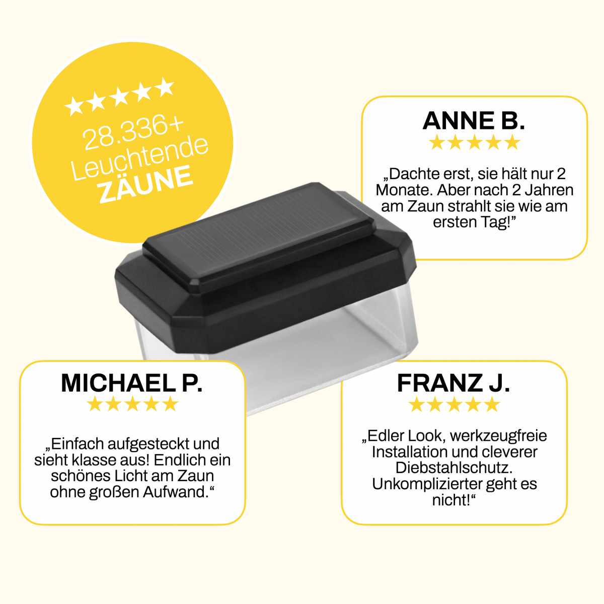 6040 Solar Zaunleuchte LED
