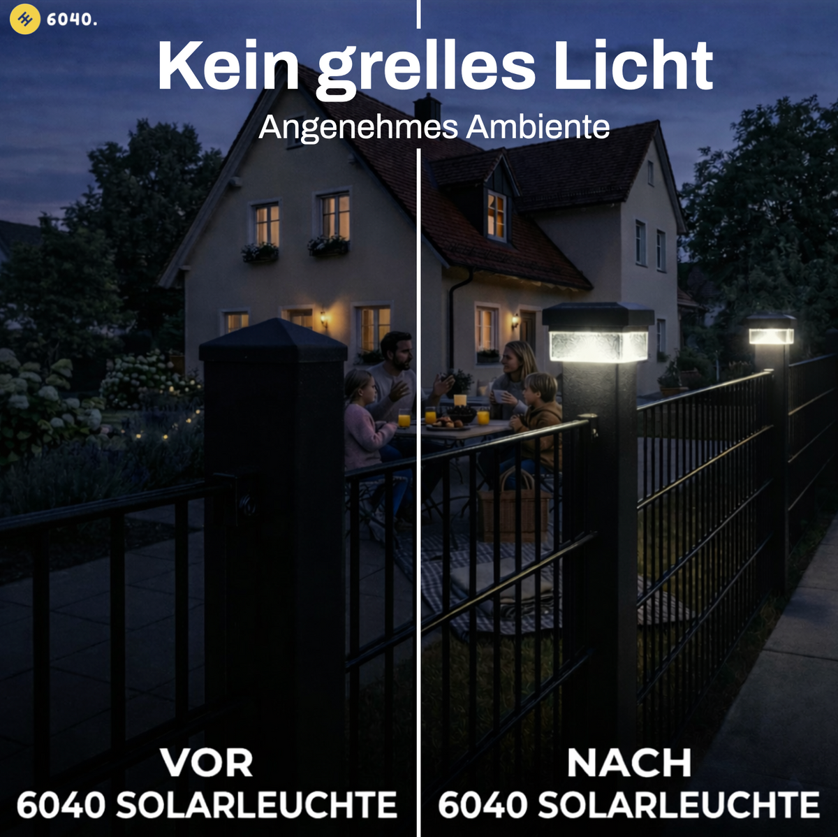 6040 Solar Zaunleuchte LED
