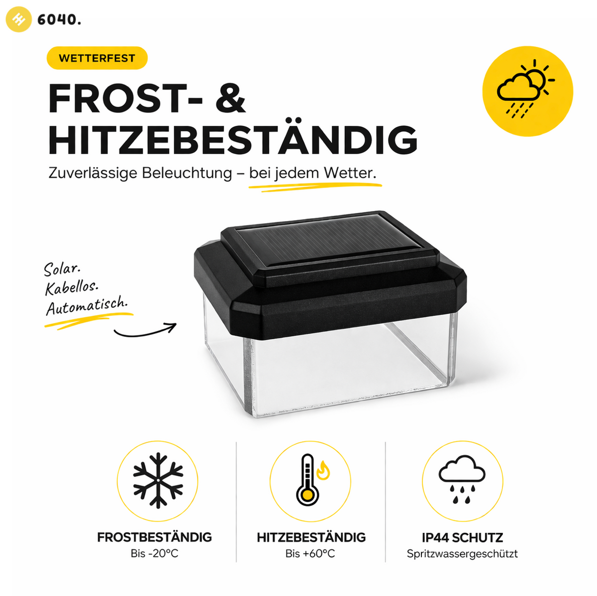 6040 Solar Zaunleuchte LED