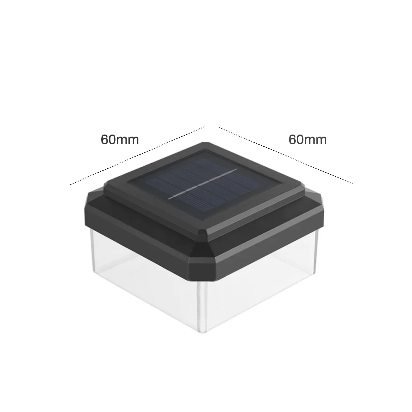 60x60 Stabzaun Solar Leuchte -  2er Set
