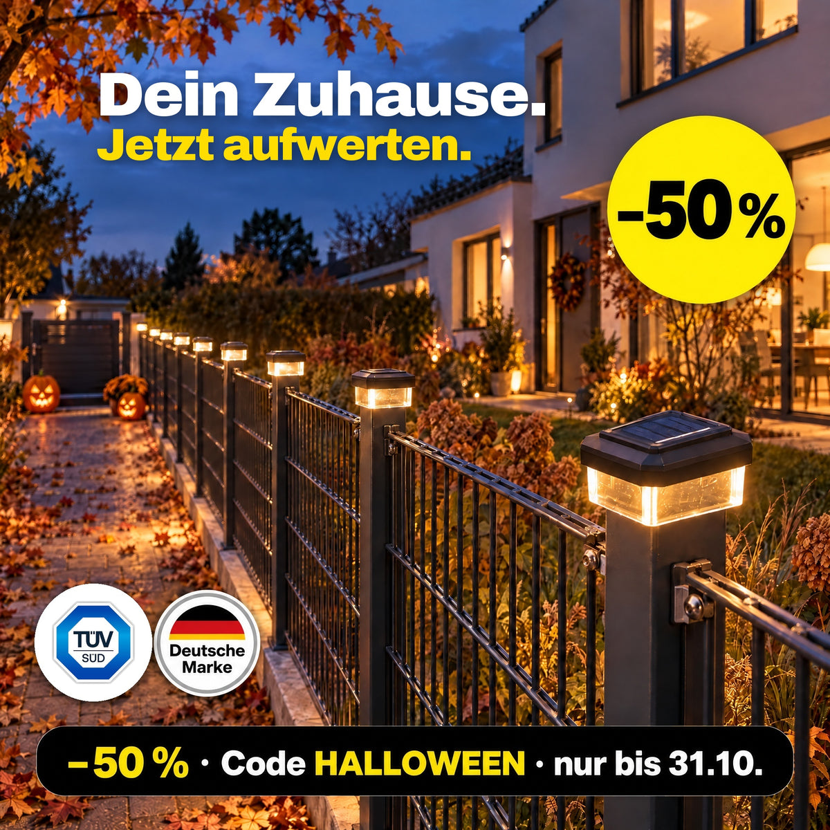 6040 Solar Zaunleuchte LED - 60X40mm